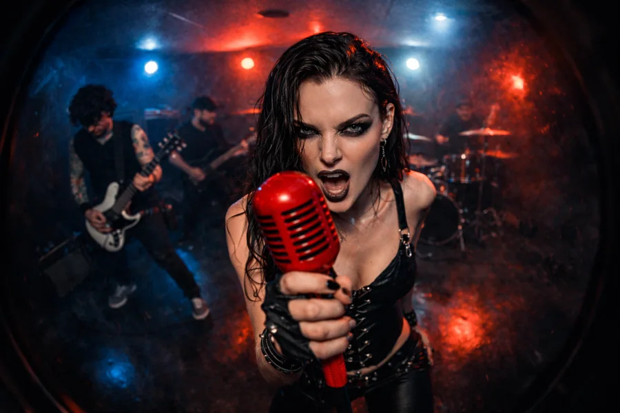 Glitch & Grief – Band im roten Licht